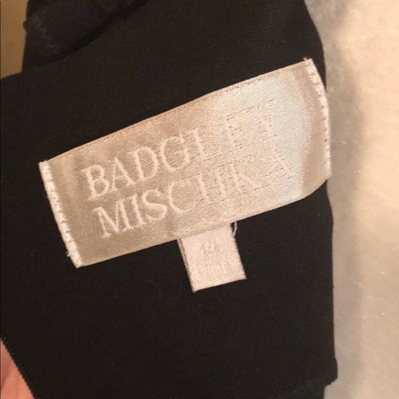 Badgley Mischka ruffle flower belted dress - Picture 6 of 6